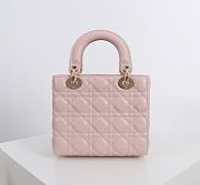 Kitlife Dior Lady My ABC Dior Bag Pink With Bow 20x17x8cm  - 5