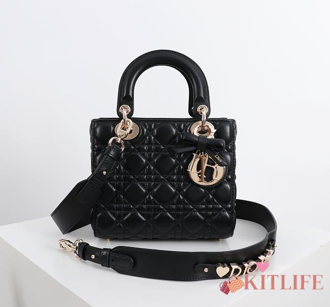 Kitlife Dior Lady My ABC Dior Bag Black With Bow 20x17x8cm  - 1