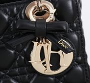 Kitlife Dior Lady My ABC Dior Bag Black With Bow 20x17x8cm  - 4