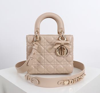Kitlife Dior Lady My ABC Dior Bag Beige With Bow 20x17x8cm