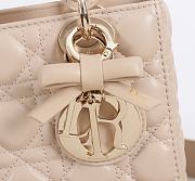 Kitlife Dior Lady My ABC Dior Bag Beige With Bow 20x17x8cm - 2