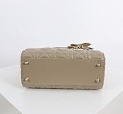 Kitlife Dior Lady My ABC Dior Bag Taupe With Bow 20x17x8cm  - 6