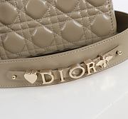 Kitlife Dior Lady My ABC Dior Bag Taupe With Bow 20x17x8cm  - 5