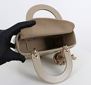 Kitlife Dior Lady My ABC Dior Bag Taupe With Bow 20x17x8cm  - 4