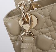 Kitlife Dior Lady My ABC Dior Bag Taupe With Bow 20x17x8cm  - 2