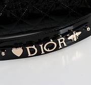 Kitlife Dior Lady My ABC Dior Bag Black Patent Leather With Bow 20x17x8cm  - 5