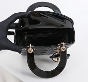 Kitlife Dior Lady My ABC Dior Bag Black Patent Leather With Bow 20x17x8cm  - 4