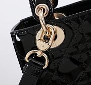 Kitlife Dior Lady My ABC Dior Bag Black Patent Leather With Bow 20x17x8cm  - 3