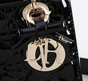 Kitlife Dior Lady My ABC Dior Bag Black Patent Leather With Bow 20x17x8cm  - 2