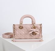 Kitlife Dior D-Joy Bag Pink With Bow 22x12x6.5cm - 1