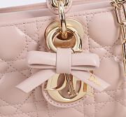 Kitlife Dior D-Joy Bag Pink With Bow 22x12x6.5cm - 2