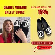 Kitlife Chanel Vintage Kangpeng Ballet Shoes Black & White - 1