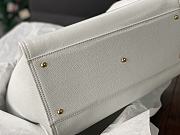 Kitlife Chanel Bordeaux Leather Deauville Studded Logo Tote Bag White A66941 30×50×22cm  - 5