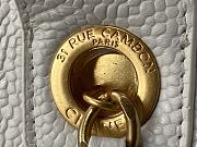 Kitlife Chanel Bordeaux Leather Deauville Studded Logo Tote Bag White A66941 30×50×22cm  - 3