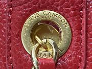 Kitlife Chanel Bordeaux Leather Deauville Studded Logo Tote Bag Red A66941 30×50×22cm - 5