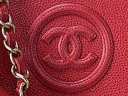 Kitlife Chanel Bordeaux Leather Deauville Studded Logo Tote Bag Red A66941 30×50×22cm - 3