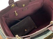 Kitlife Chanel Bordeaux Leather Deauville Studded Logo Tote Bag Burgundy A66941 30×50×22cm  - 6