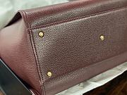 Kitlife Chanel Bordeaux Leather Deauville Studded Logo Tote Bag Burgundy A66941 30×50×22cm  - 5