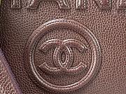 Kitlife Chanel Bordeaux Leather Deauville Studded Logo Tote Bag Burgundy A66941 30×50×22cm  - 3