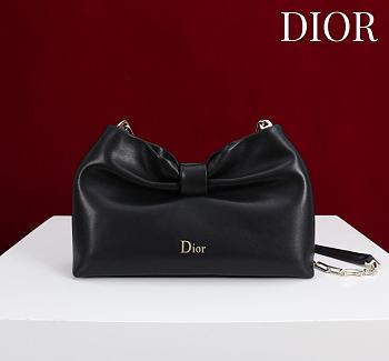Kitlife Dior 2026 Bow Black Lambskin Bag 27×8×18cm