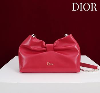 Kitlife Dior 2026 Bow Red Lambskin Bag 27×8×18cm 