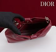 Kitlife Dior 2026 Bow Burgundy Lambskin Bag 27×8×18cm  - 3