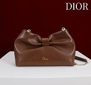Kitlife Dior 2026 Bow Dark Brown Lambskin Bag 27×8×18cm - 1