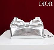 Kitlife Dior 2026 Bow Silver Lambskin Bag 27×8×18cm - 1