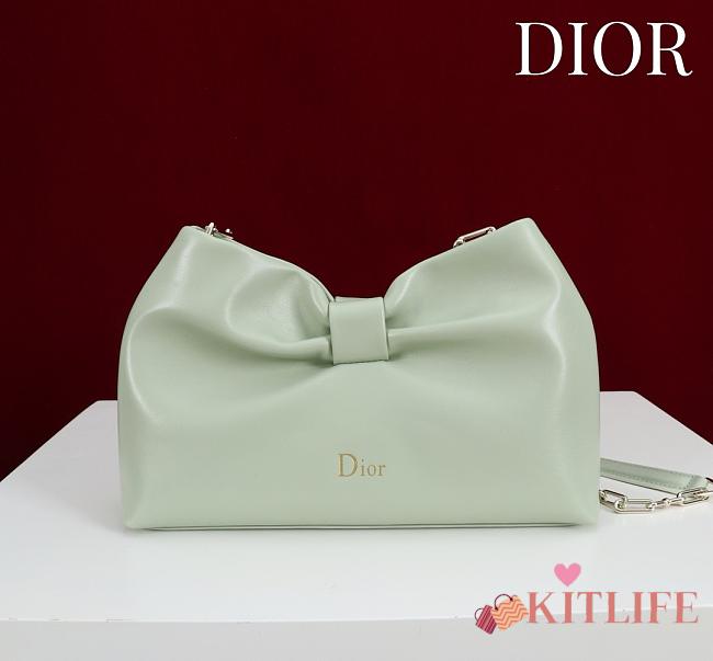 Kitlife Dior 2026 Bow Light Green Lambskin Bag 27×8×18cm - 1