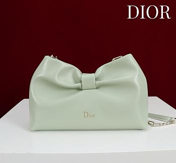 Kitlife Dior 2026 Bow Light Green Lambskin Bag 27×8×18cm