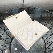 Kitlife Saint Laurent Becky Diamond Quilted Lambskin Chain Bag White 585031 22.5×14.5×5cm  - 5