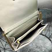 Kitlife Saint Laurent Becky Diamond Quilted Lambskin Chain Bag White 585031 22.5×14.5×5cm  - 2