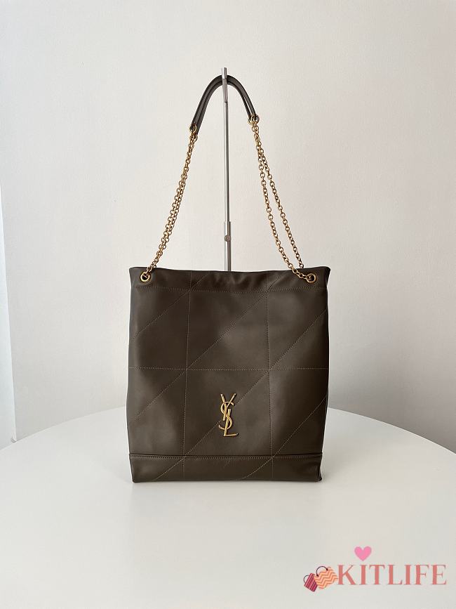 Kitlife Saint Laurent Jamie Pochon In Grey Lambskin Bag 781666 27x34x3cm  - 1