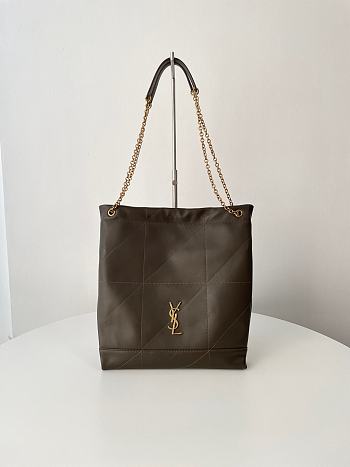 Kitlife Saint Laurent Jamie Pochon In Grey Lambskin Bag 781666 27x34x3cm 