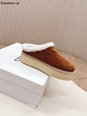Kitlife Prada Suede Shearling Loafers Brown - 3