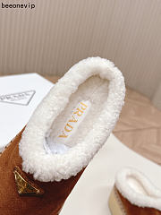 Kitlife Prada Suede Shearling Loafers Brown - 5