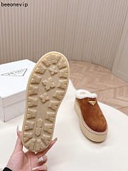 Kitlife Prada Suede Shearling Loafers Brown - 4