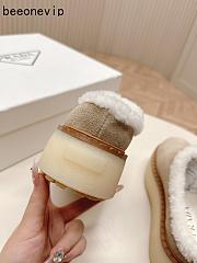 Kitlife Prada Suede Shearling Loafers Beige - 6