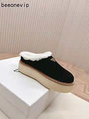 Kitlife Prada Suede Shearling Loafers Black - 5