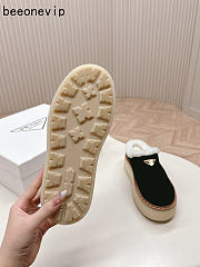Kitlife Prada Suede Shearling Loafers Black - 2