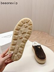 Kitlife Prada Suede Shearling Loafers Dark Brown - 2