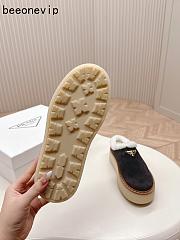 Kitlife Prada Suede Shearling Loafers Grey - 6