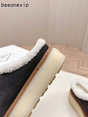 Kitlife Prada Suede Shearling Loafers Grey - 3