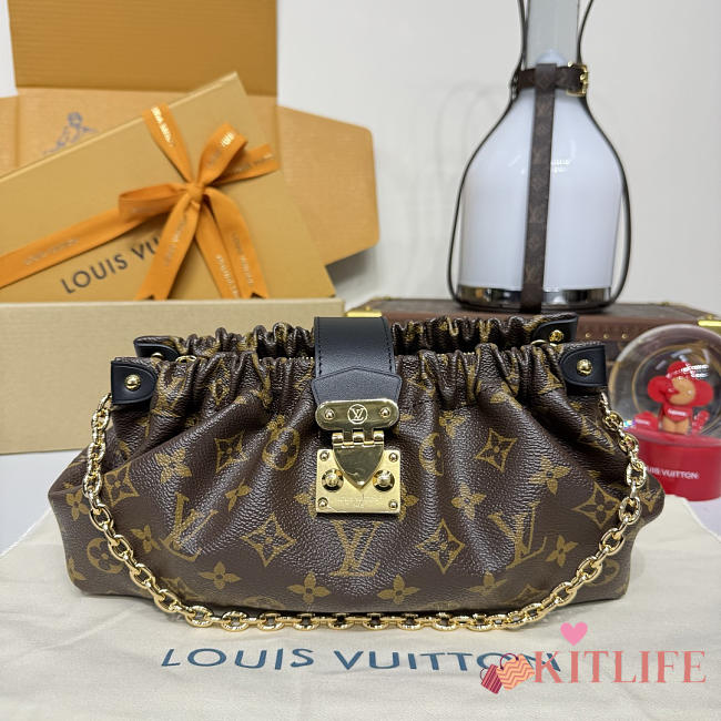 Kitlife Louis Vuitton Pochette Sling Bag Brown M27819 30x11x16cm - 1