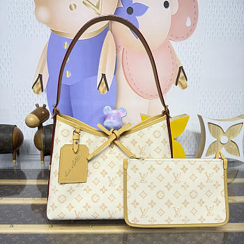 Kitlife Louis Vuitton CarryAll PM Bag Beige M27948 29.5x24x12cm