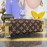 Kitlife Louis Vuitton Side Trunk Bag Brown M27516 23.5x8.5x16cm - 4