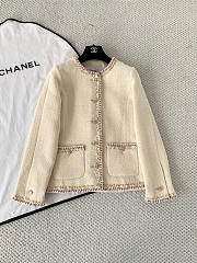 Kitlife Chanel 26C Off-white Tweed Coat - 1