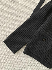 Kitlife Chanel 26C Drawstring Knit Black Cardigan with Double C Design - 6