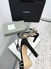 Kitlife Tom Ford Padlock Handcrafted High-Heeled Sandals Black - 4