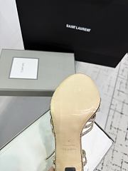 Kitlife Tom Ford Padlock Handcrafted High-Heeled Sandals Beige - 5